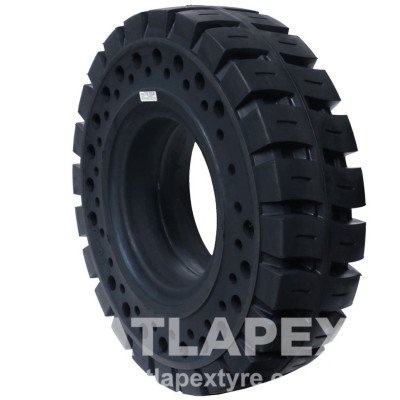 6.50-10 solid tire with apertures For electric forklift use with AP-LUG3 pattern