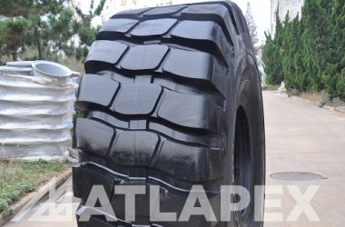 ATLAPEX New design of 29.5-25 E-4/L-4, Radial tire pattern with strong casing and sidewall.